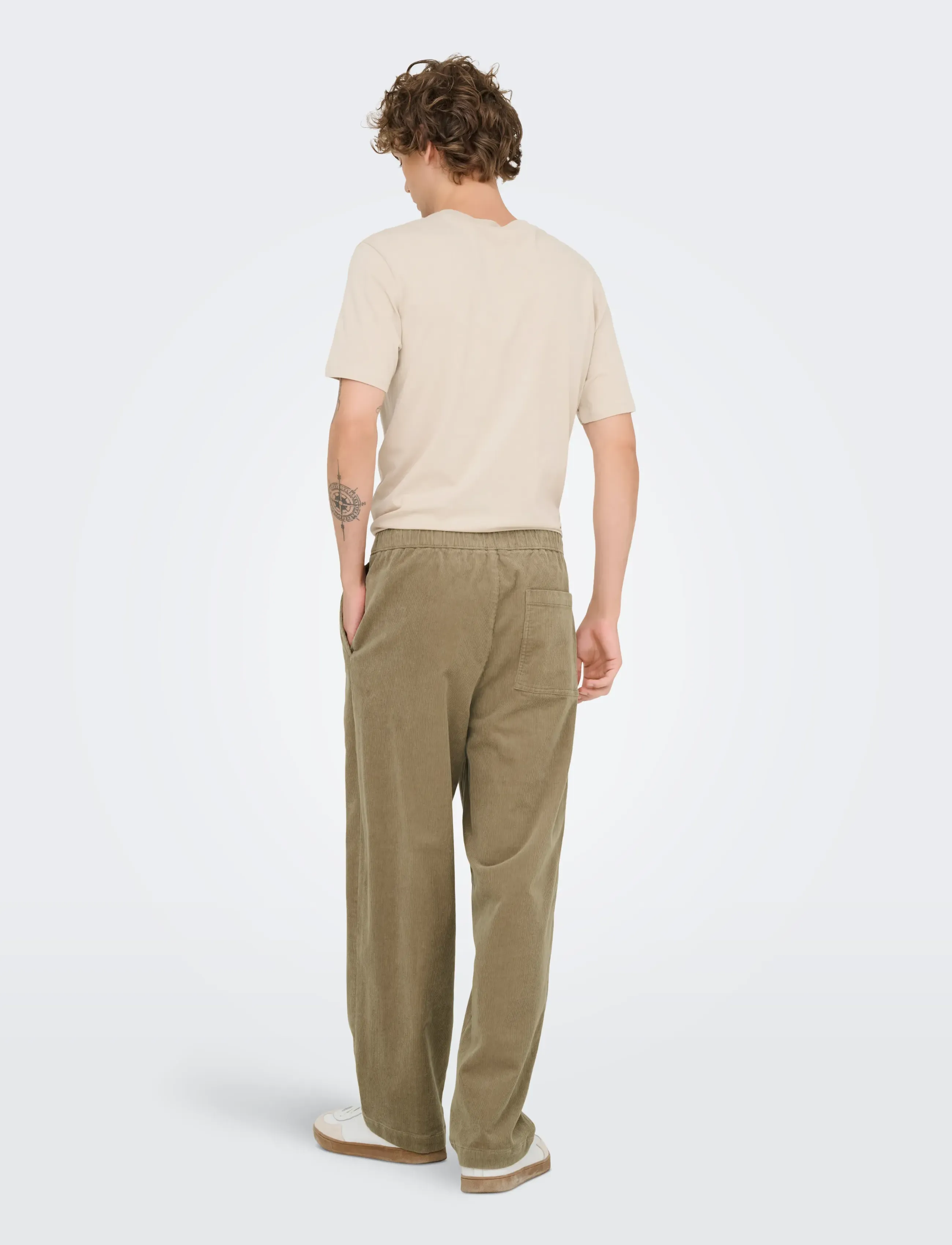 ONLY & SONS - ONSFADE LOOSE 0188 STRING CORD PANT - casual trousers - chinchilla - 3