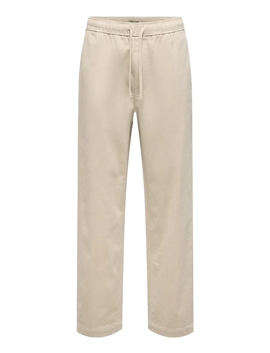 ONLY & SONS - ONSFADE LOOSE 0188 STRING CORD PANT - casual bukser - silver lining - 0