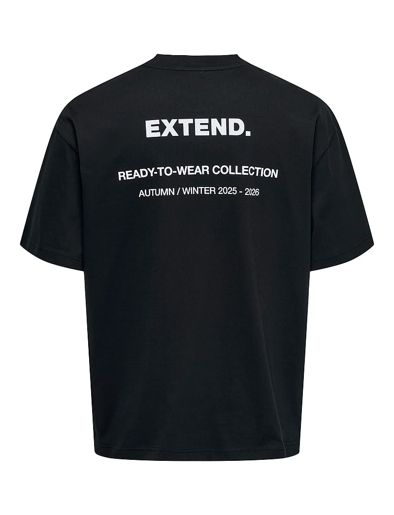 ONLY & SONS - ONSLALE OVZ SS XT TEE - korte mouwen - jet black - 1