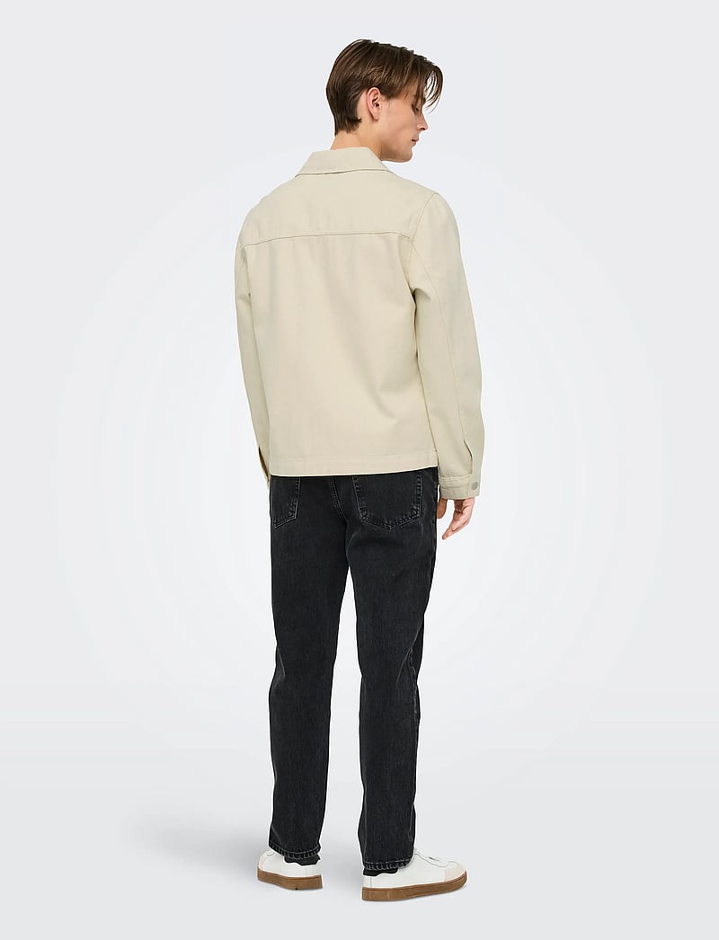 ONLY & SONS - ONSCASSEL PIM ECRU 5559 DNM JACKET NOOS - herbstjacken - ecru - 3