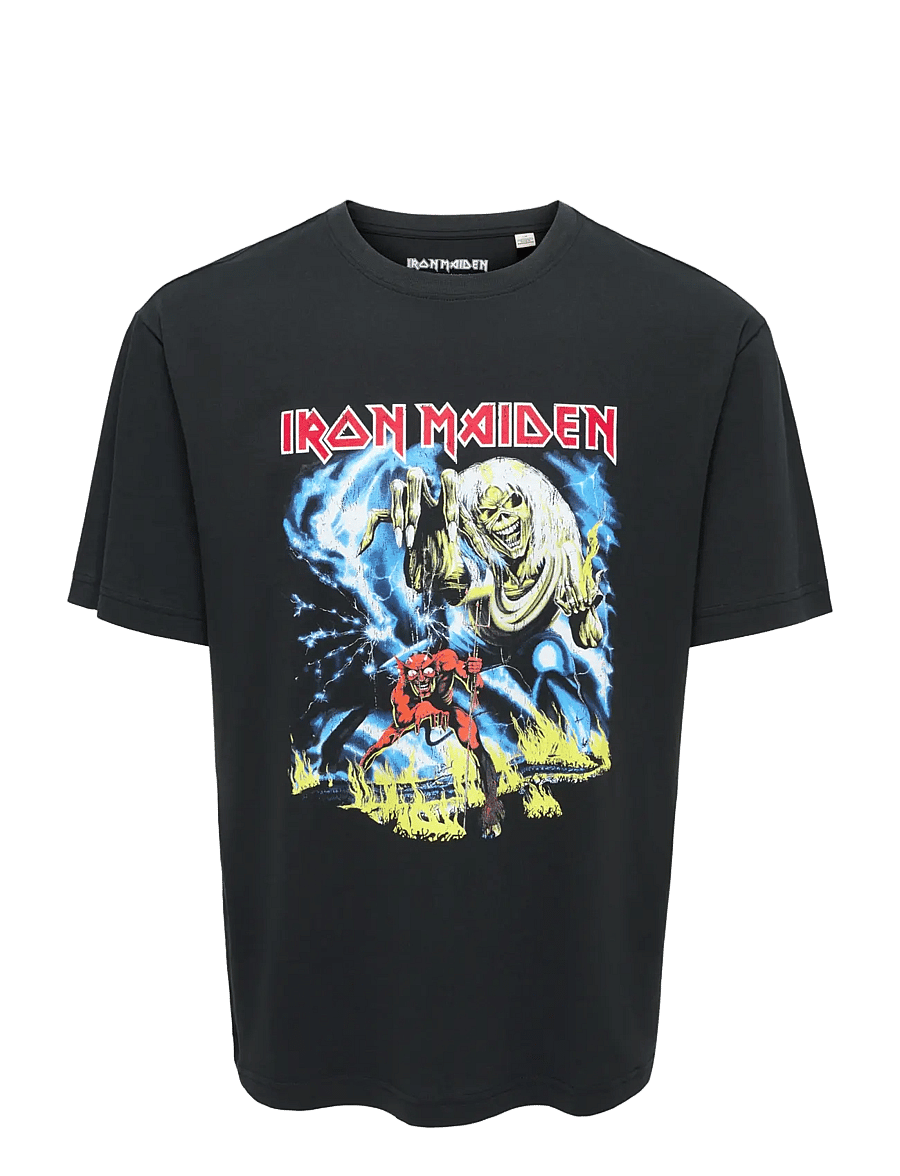 ONLY & SONS - ONSIRON MAIDEN LIFE RLX SS LIC TEE - lühikeste varrukatega t-särgid - jet black - 1