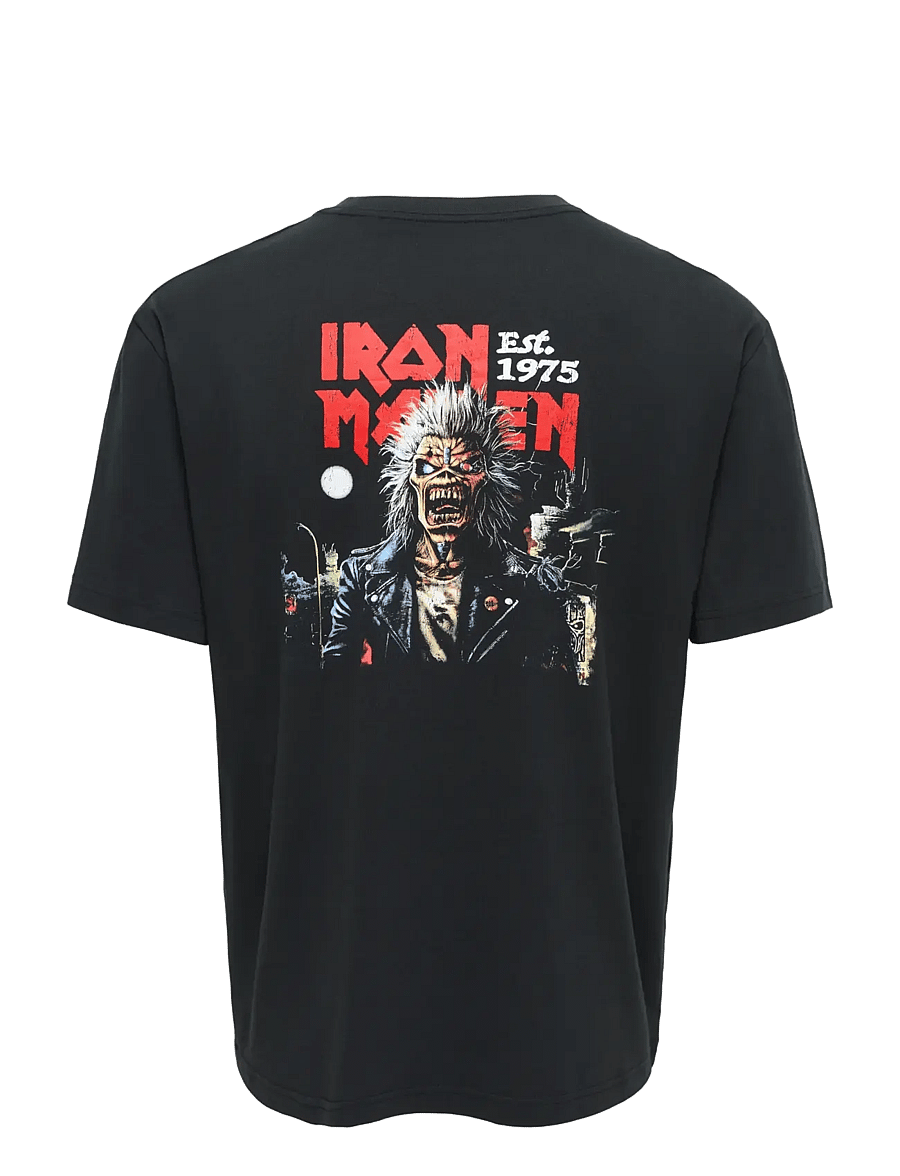 ONLY & SONS - ONSIRON MAIDEN LIFE RLX SS LIC TEE - kortärmade t-shirts - jet black - 2