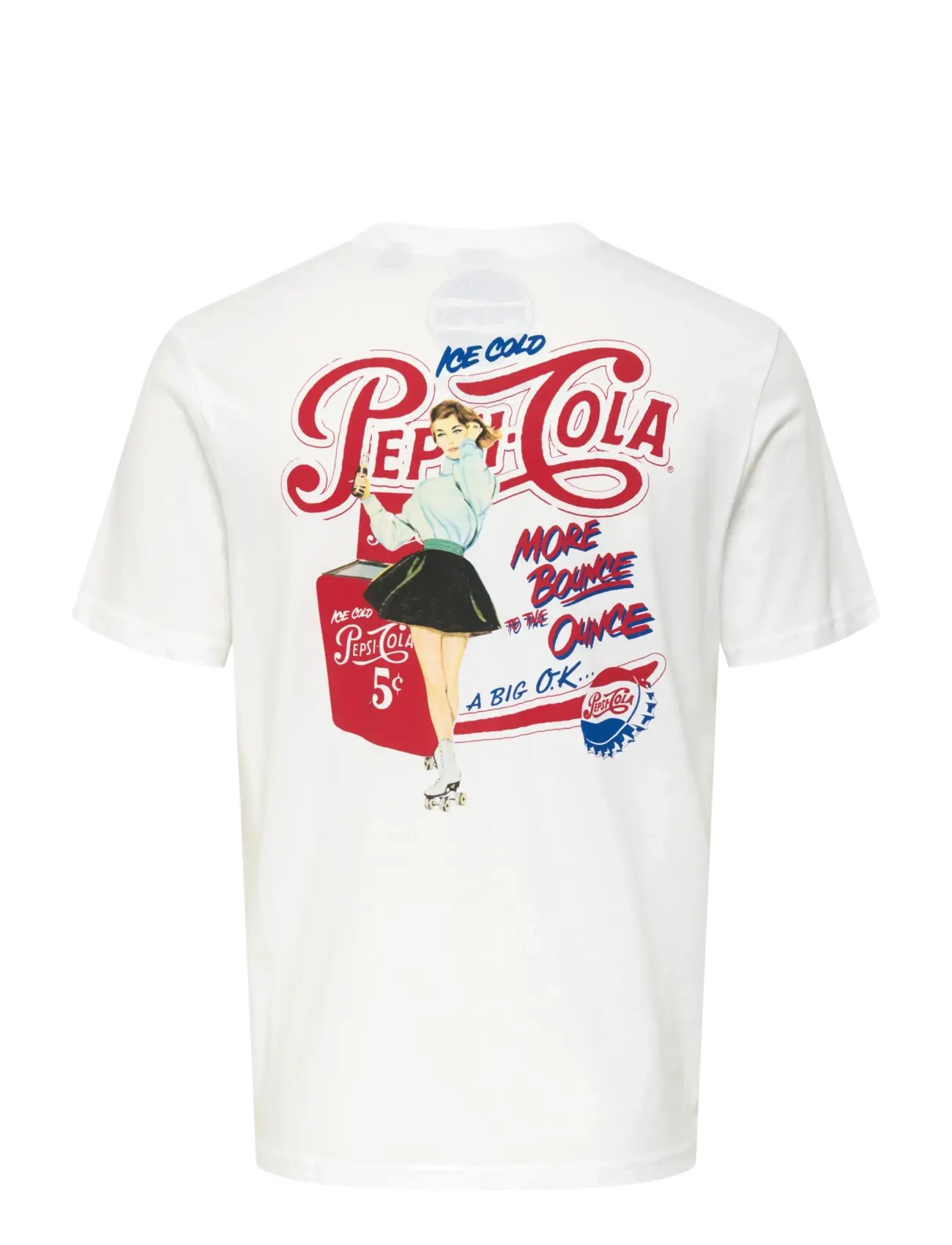 ONLY & SONS - ONSPEPSI LIFE REG SS LIC TEE - laveste priser - bright white - 2