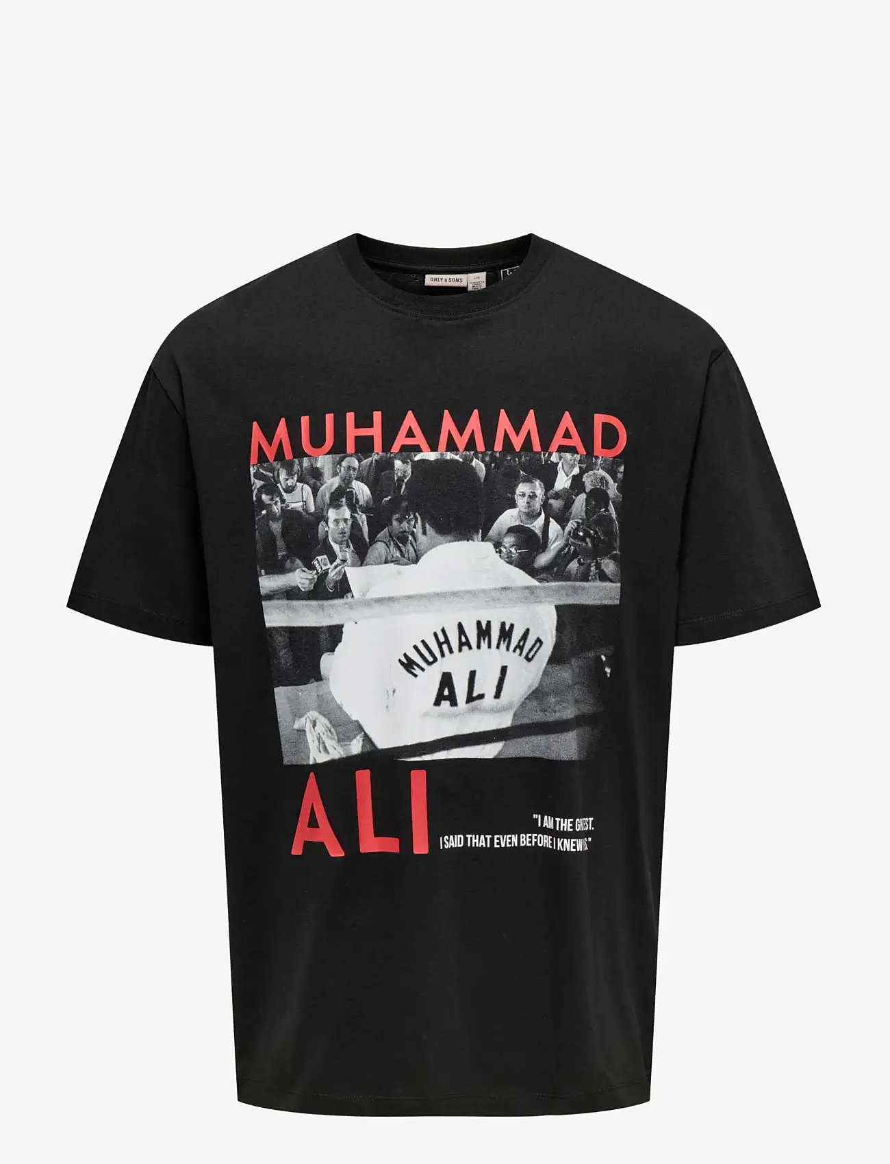 ONLY & SONS - ONSMUHAMMAD ALI RLX SS LIC TEE - kortärmade t-shirts - jet black - 0