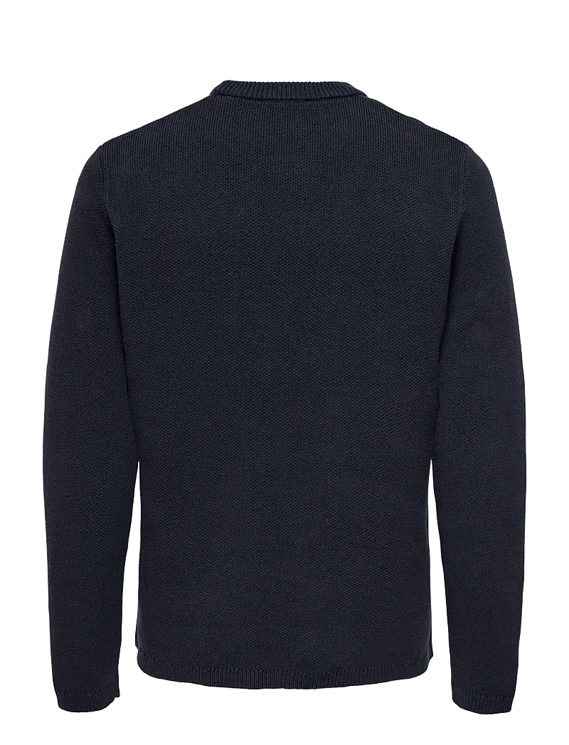 ONLY & SONS - ONSXMAS REG 5 TEDDY CREW KNIT CS - rund hals - dark navy - 1