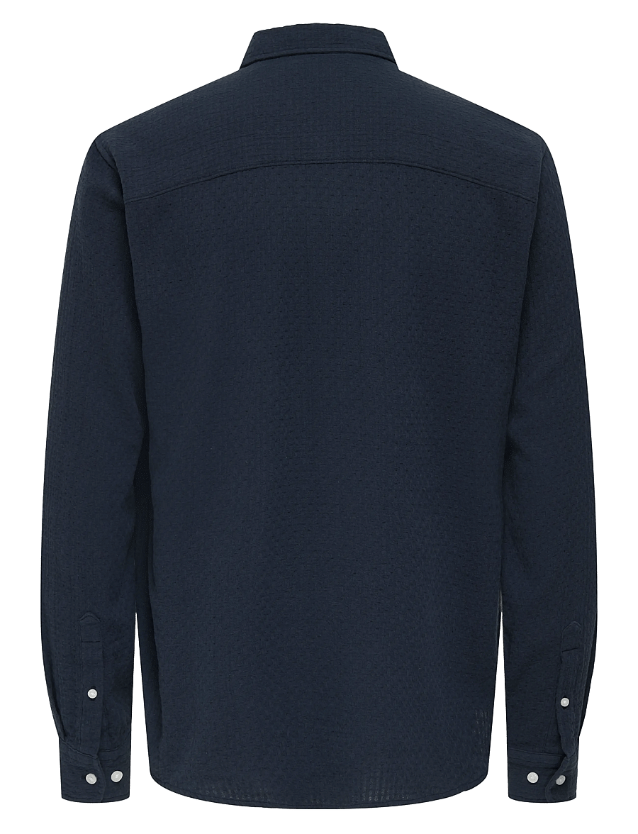 ONLY & SONS - ONSSEA REG LS SHIRT - blue nights - 2