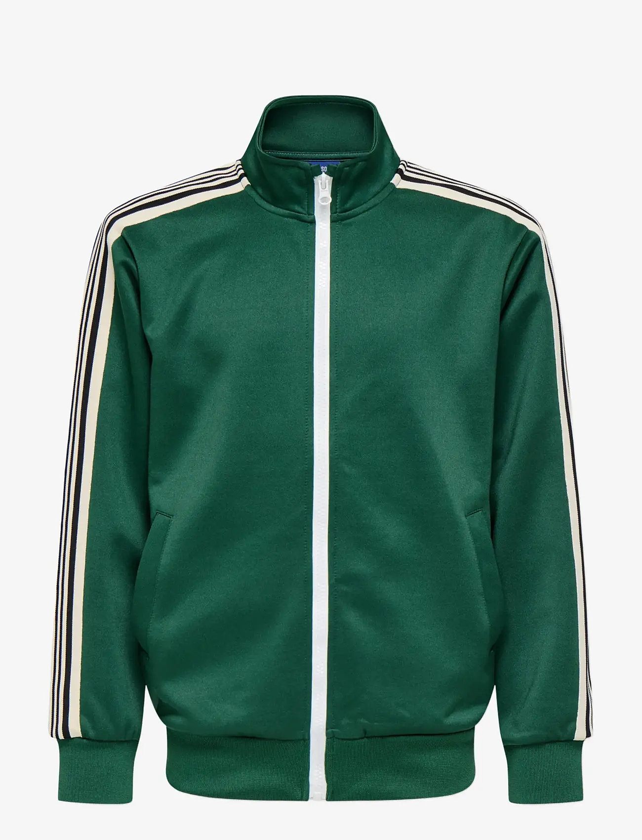 ONLY & SONS - OSJRIBER LS ZIP STRIPE TRACK SWEAT JRS - sweatshirts - dark green - 1