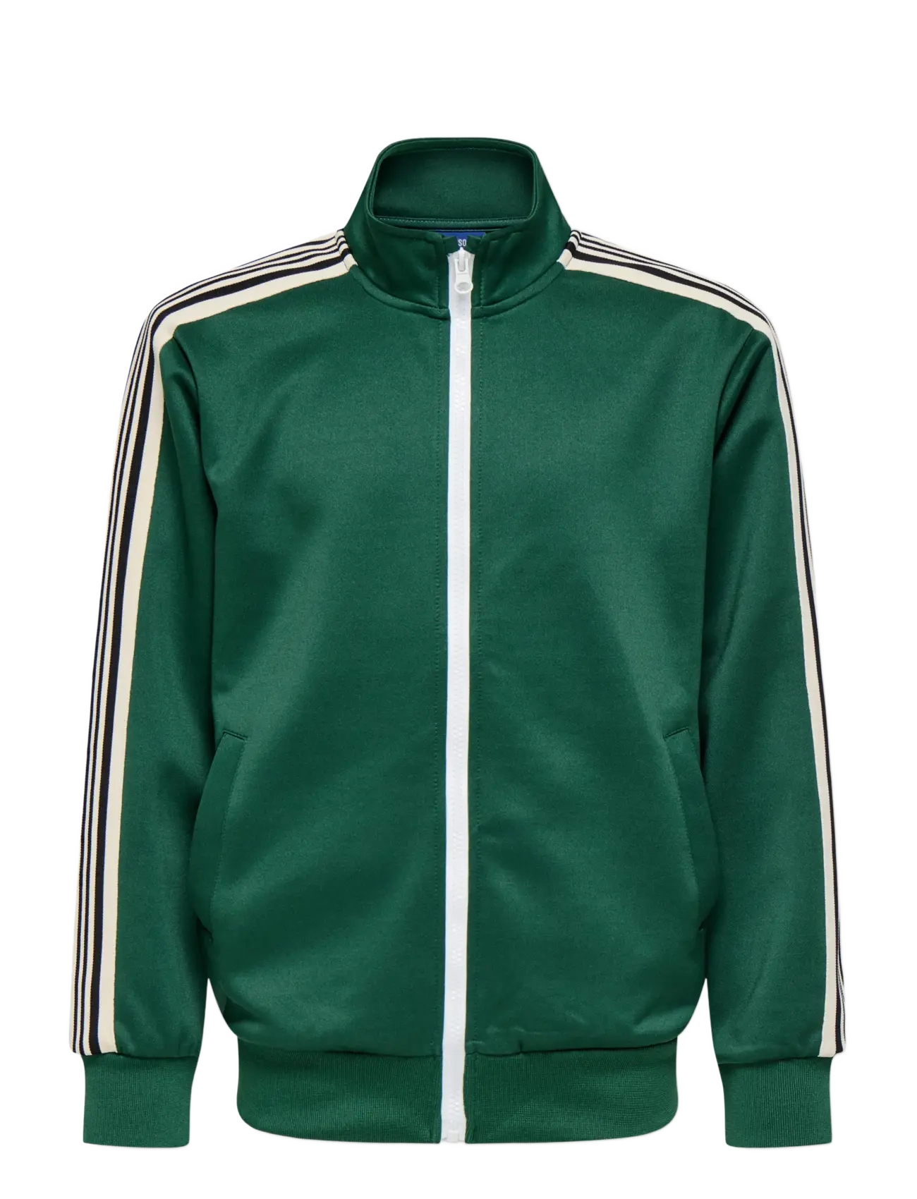 ONLY & SONS OSJRIBER LS ZIP STRIPE TRACK SWEAT JRS - Pakkumised - DARK GREEN / green