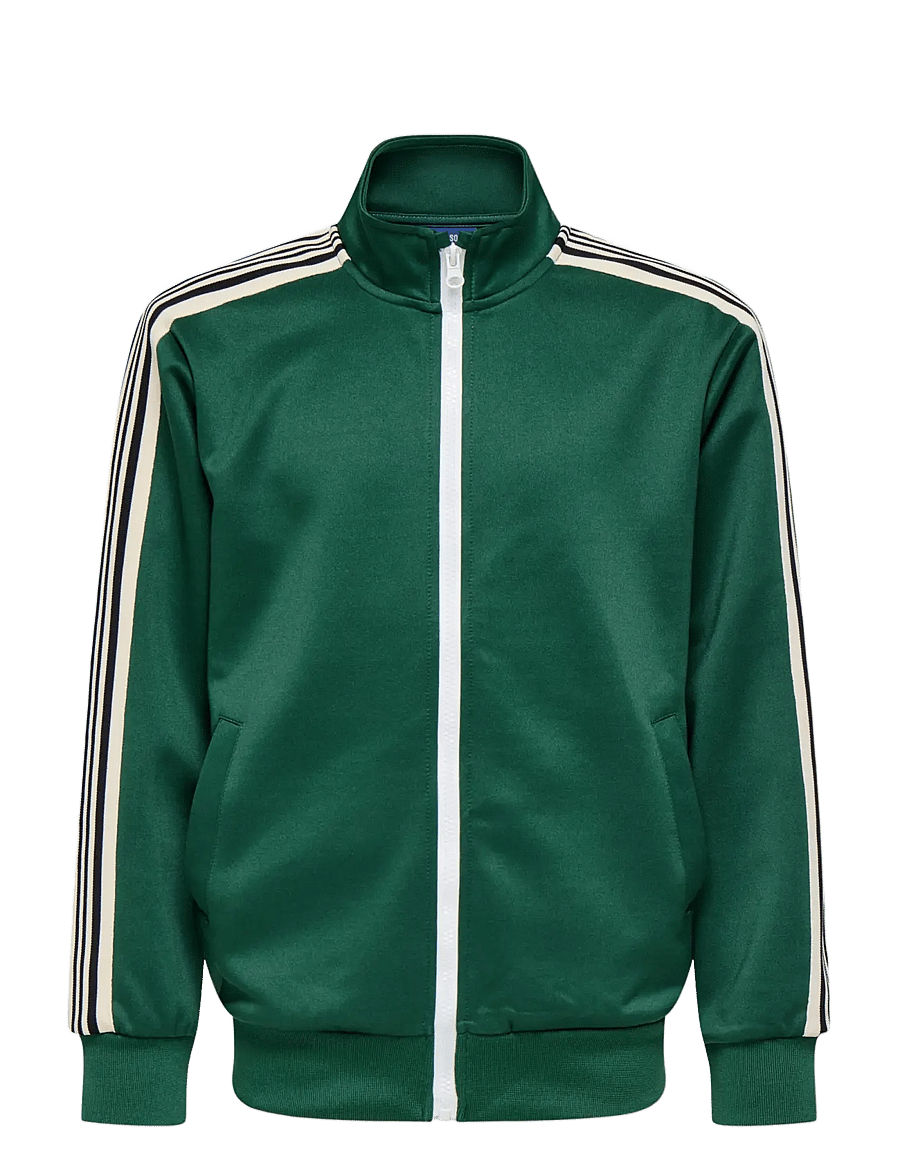 ONLY & SONS - OSJRIBER LS ZIP STRIPE TRACK SWEAT JRS - sweatshirts - dark green - 1