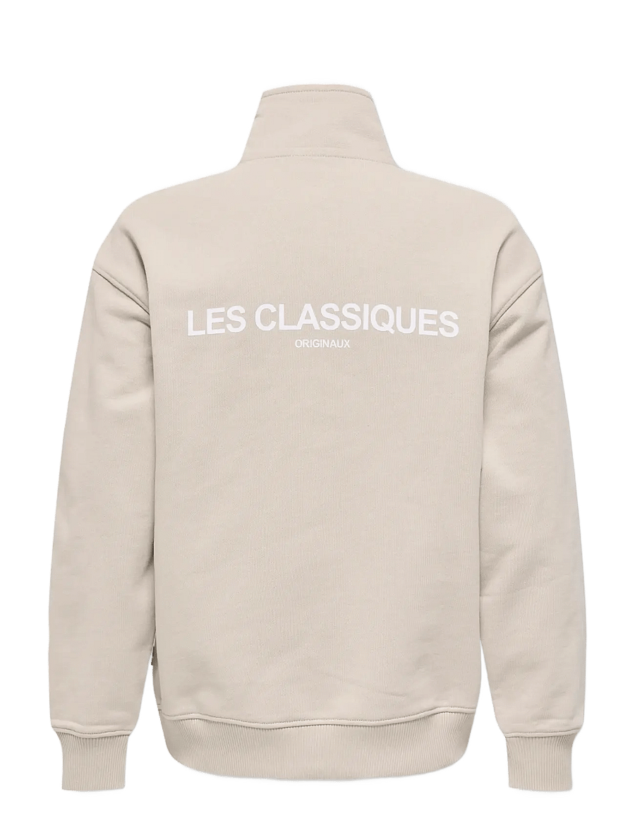 ONLY & SONS - OSJLES CLASSIQUES LOOSE HALFZIP SWT - silver lining - 2