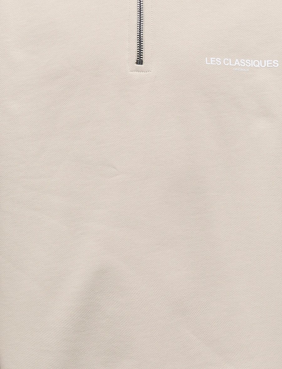 ONLY & SONS - OSJLES CLASSIQUES LOOSE HALFZIP SWT - silver lining - 3