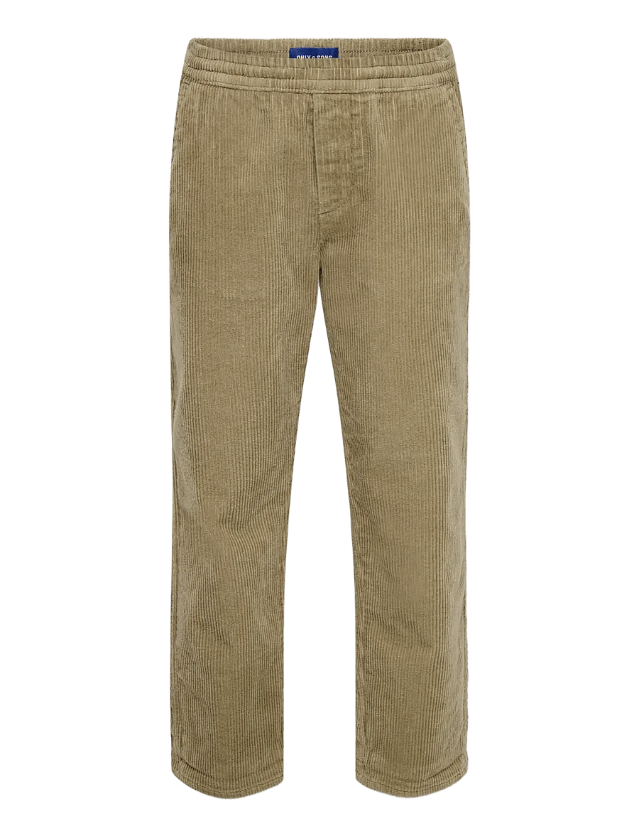 ONLY & SONS - OSJLINUS CROPPED CORD 9912 PANT PNT - bukser - chinchilla - 0