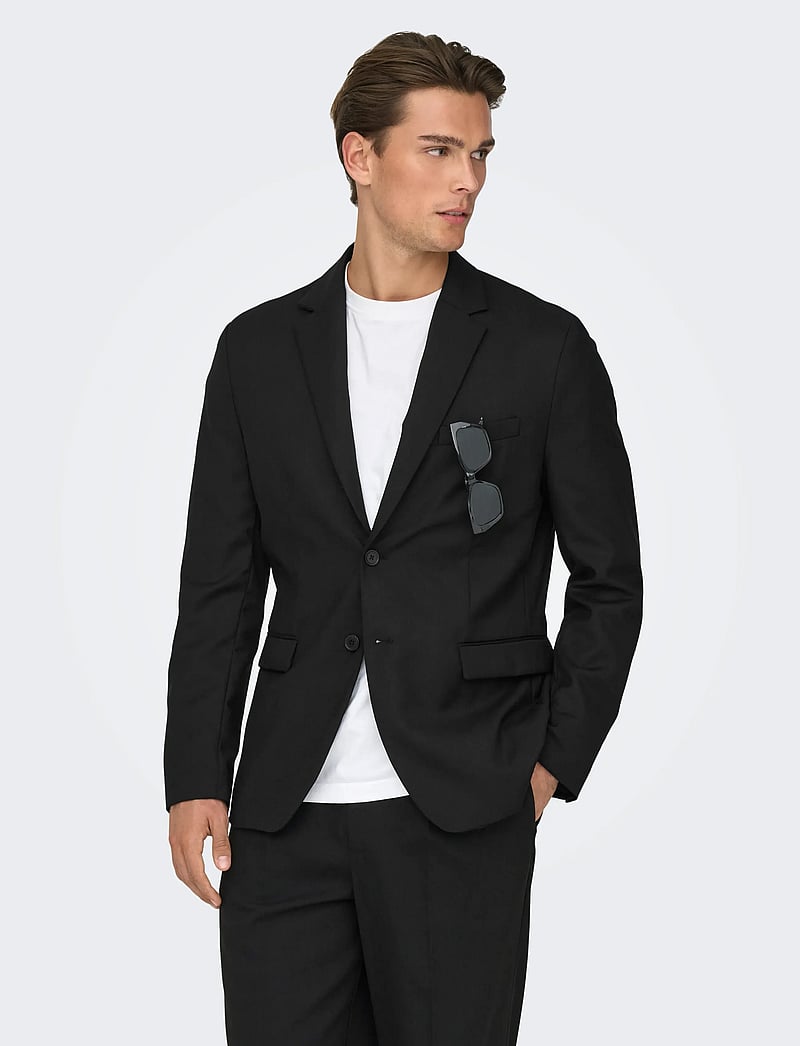 ONLY & SONS - ONSKYLE SUP SLIM 550 BLAZER FRML NOOS - zweireiher - black - 0