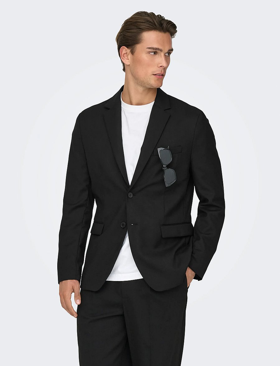 ONLY & SONS - ONSKYLE SUP SLIM 550 BLAZER FRML NOOS - dubbelknäppta kavajer - black - 0