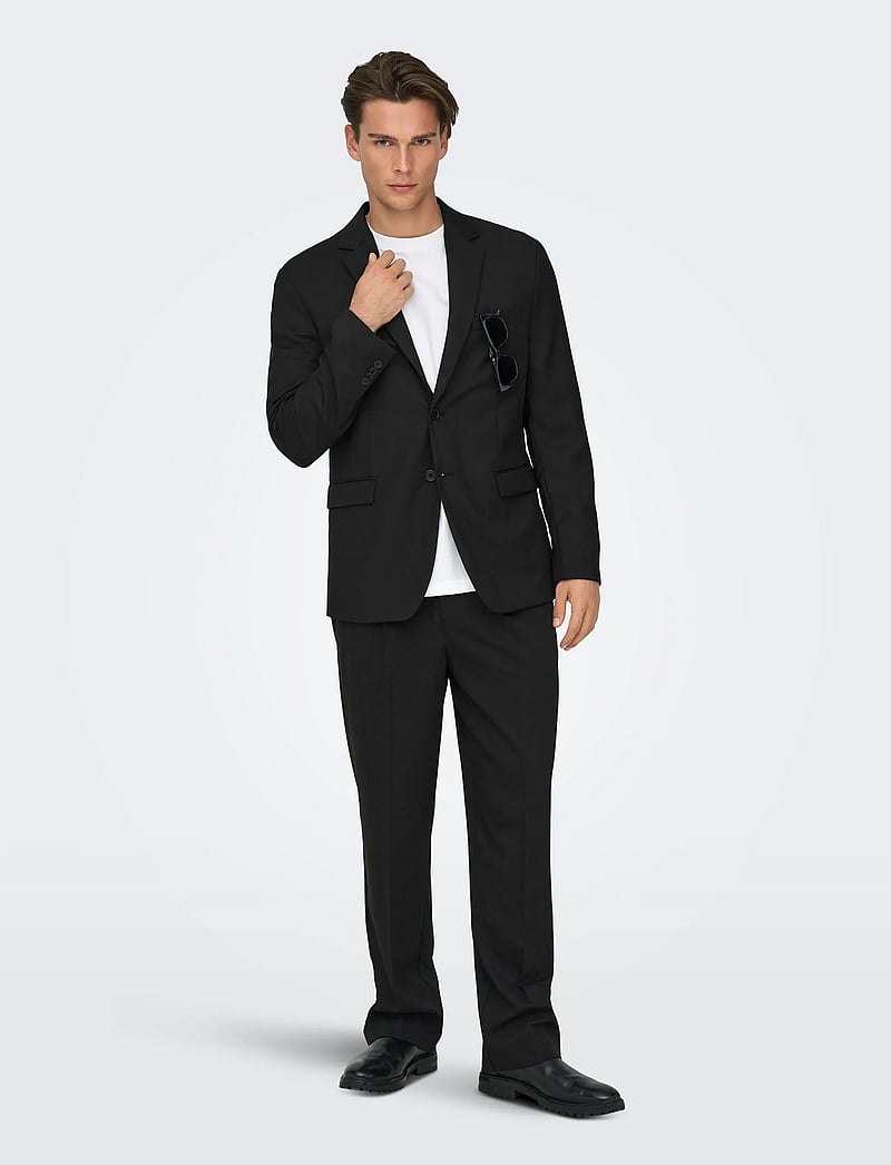 ONLY & SONS - ONSKYLE SUP SLIM 550 BLAZER FRML NOOS - zweireiher - black - 4