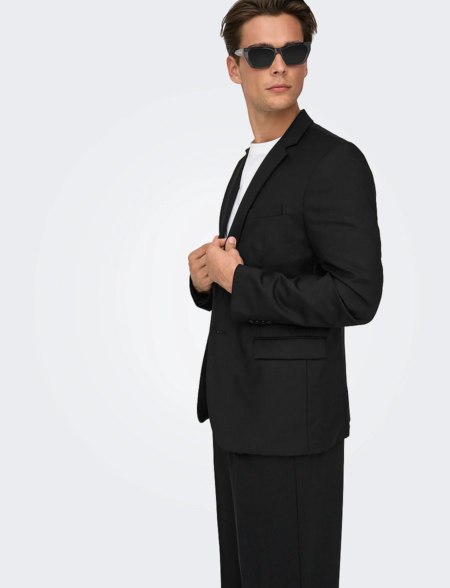 ONLY & SONS - ONSKYLE SUP SLIM 550 BLAZER FRML NOOS - dubbelknäppta kavajer - black - 5