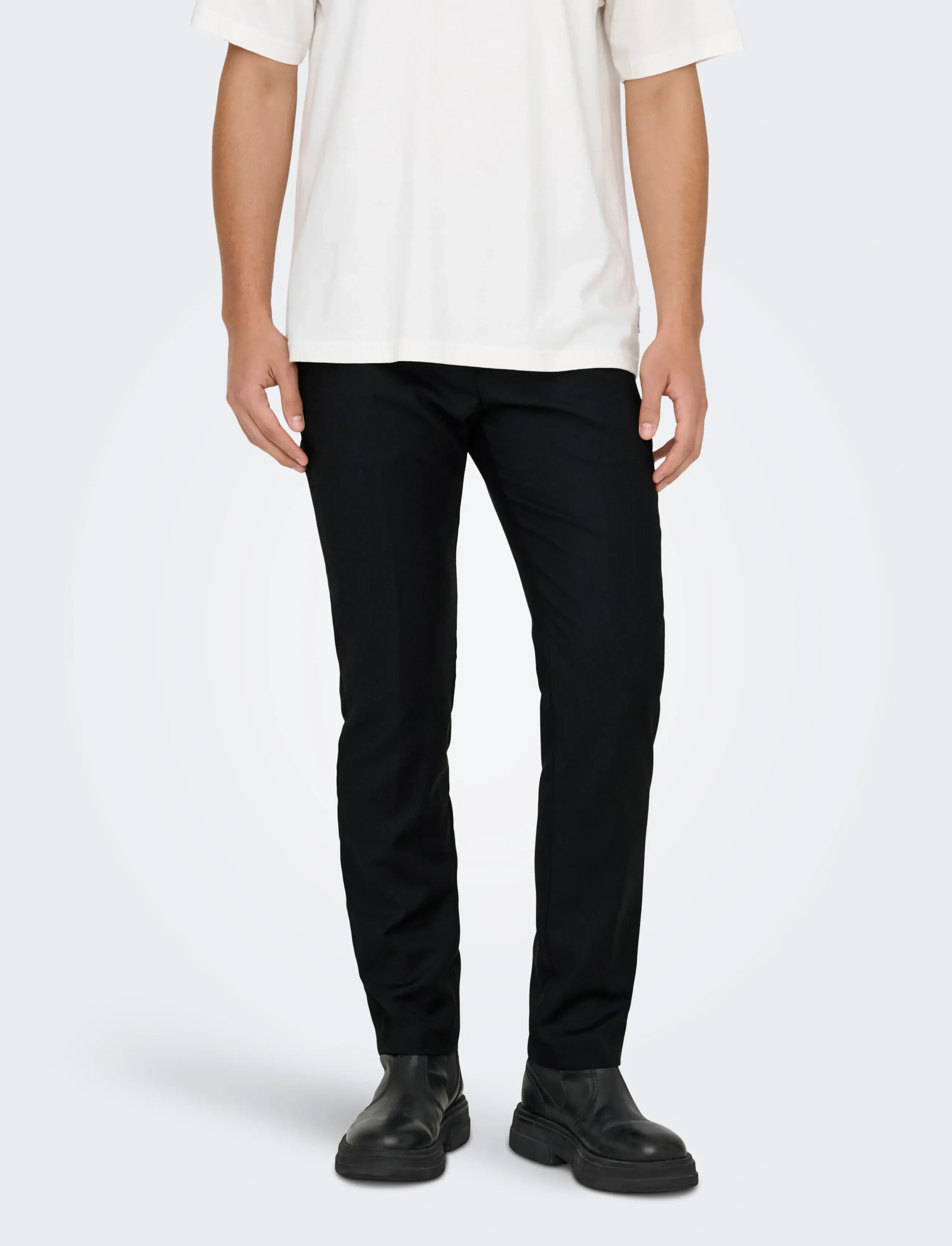 ONLY & SONS ONSKYLE SUP SLIM 550 PANTS FRML NOOS - Chinos - BLACK / black