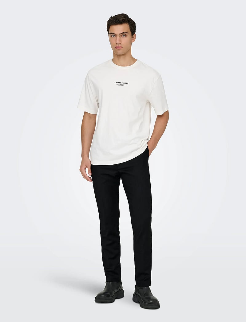 ONLY & SONS - ONSKYLE SUP SLIM 550 PANTS FRML NOOS - chinos - black - 4