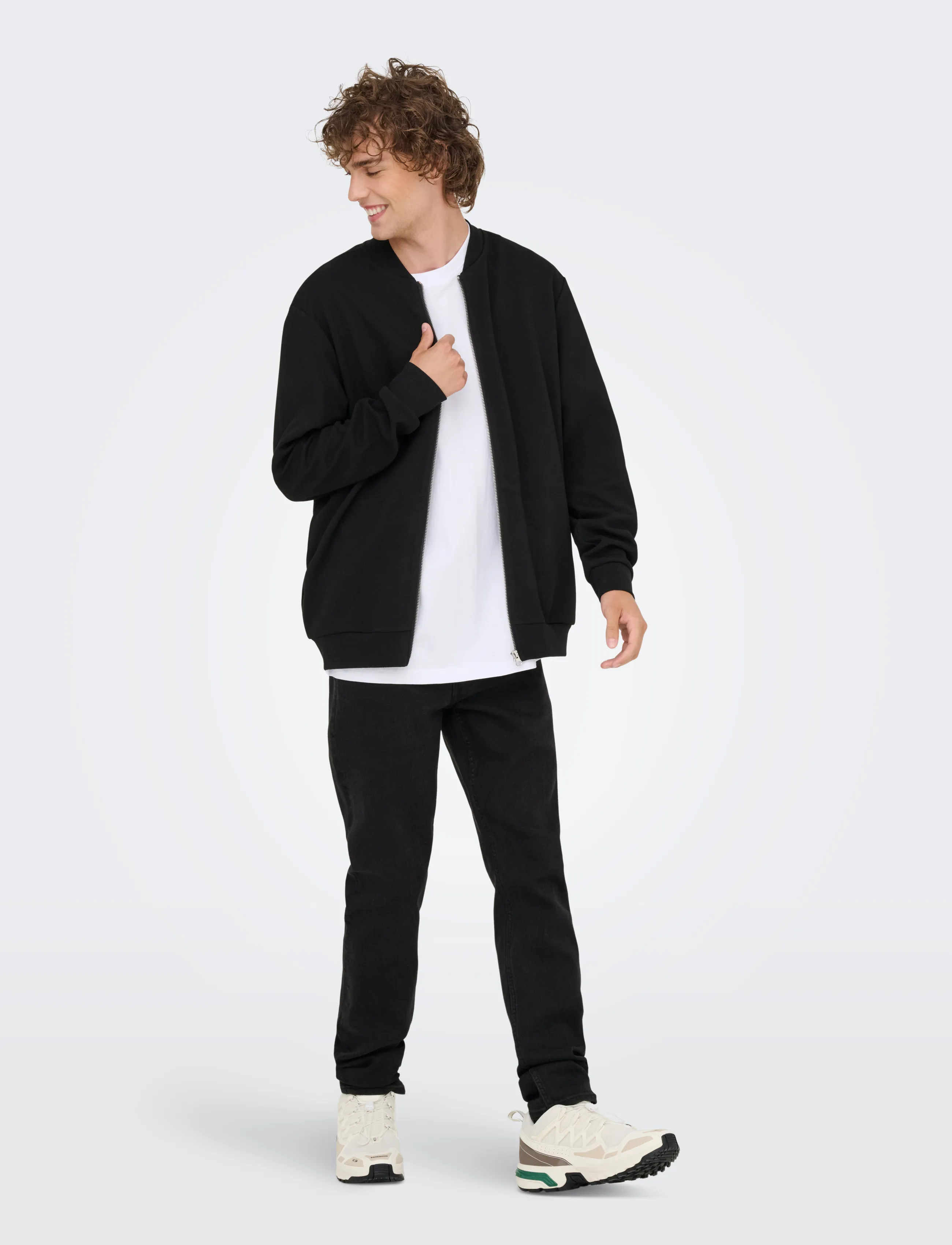 ONLY & SONS - ONSLOOM SLIM 5748 EY BOX JEANS MU - slim-fit jeans - black denim - 4