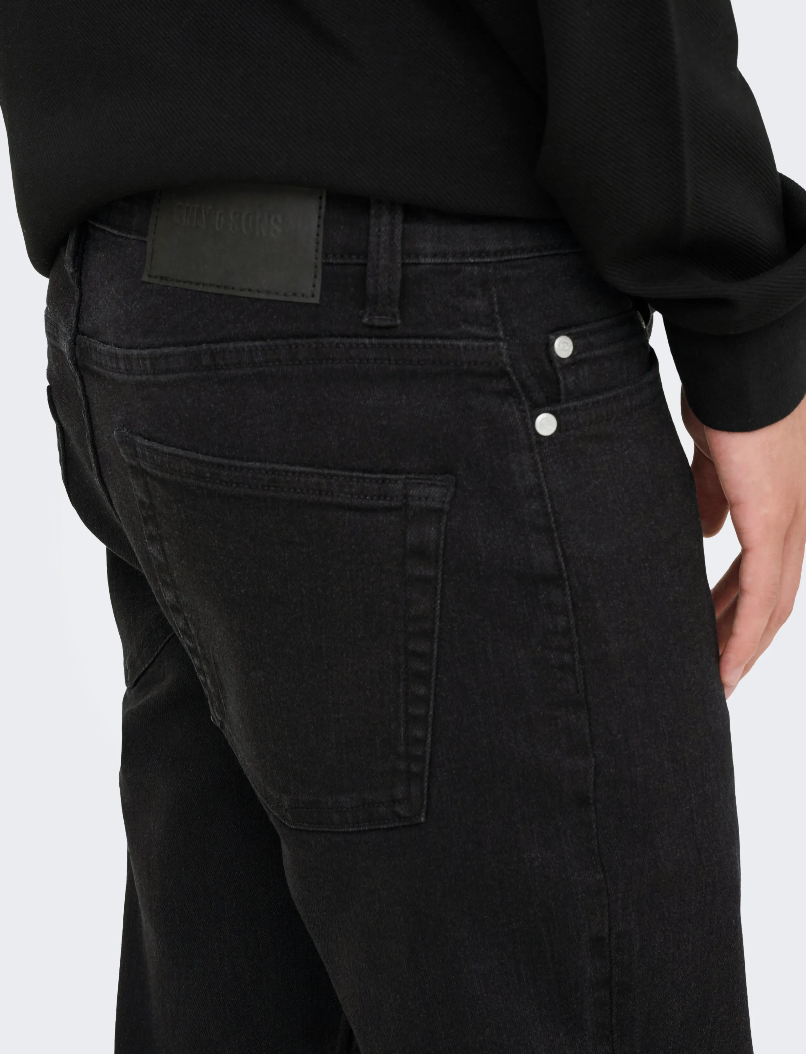 ONLY & SONS - ONSLOOM SLIM 5748 EY BOX JEANS MU - slim-fit jeans - black denim - 5