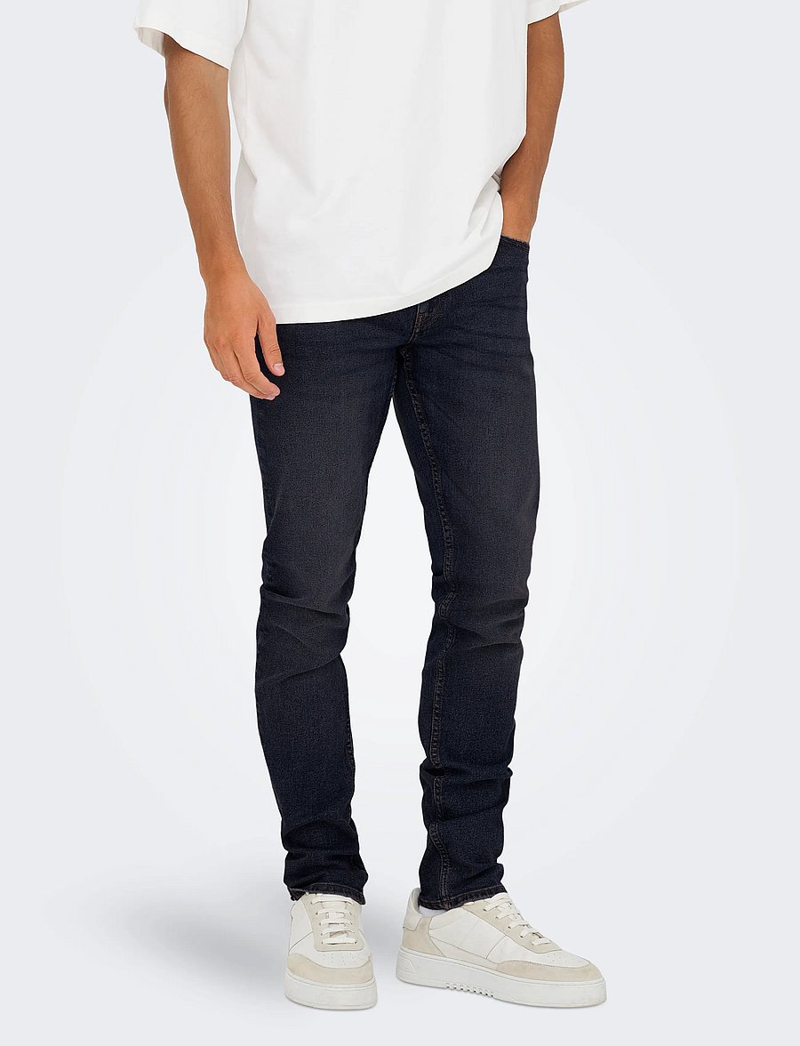 ONLY & SONS - ONSLOOM SLIM 5748 EY BOX JEANS MU - slim jeans - blue black denim - 0