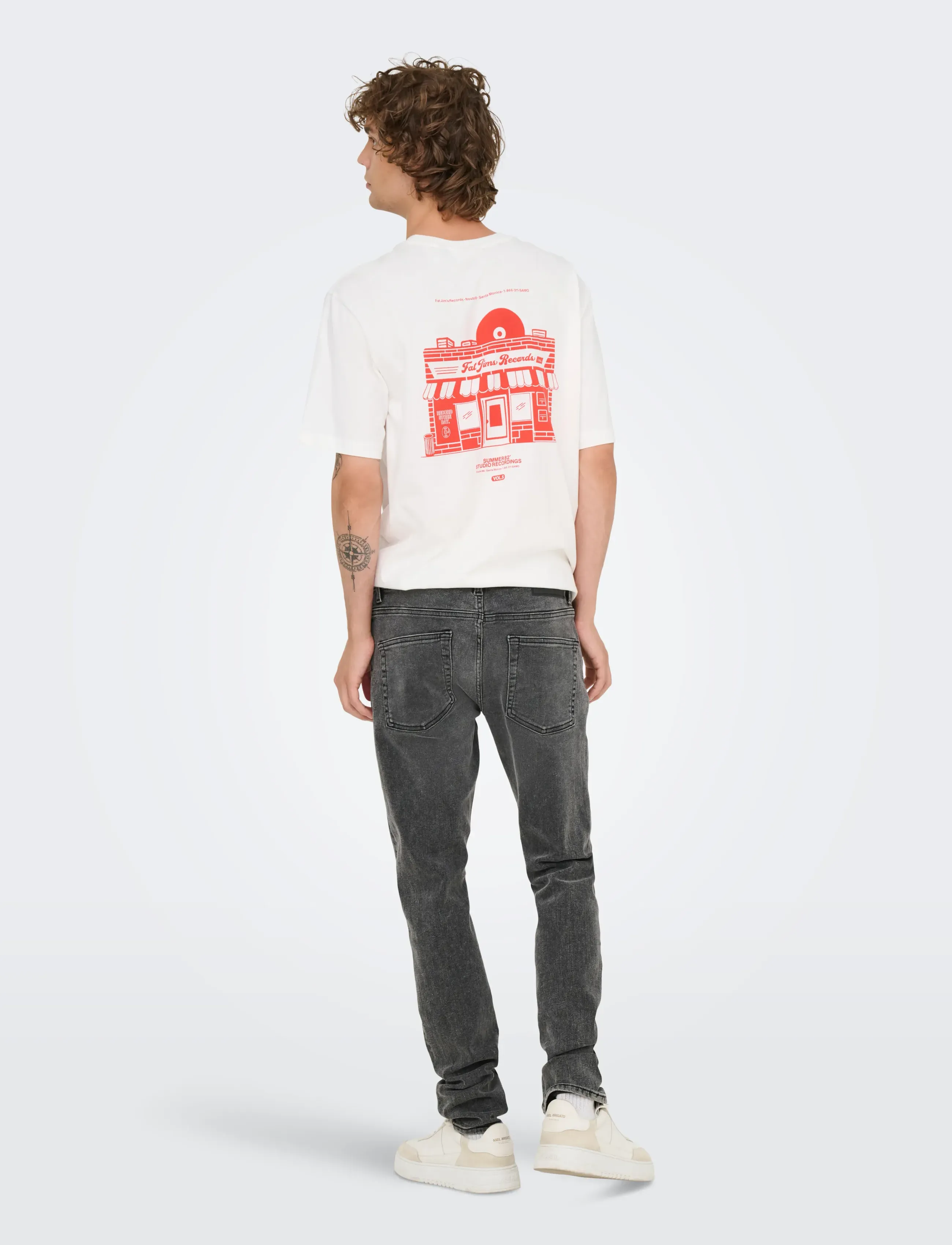 ONLY & SONS - ONSLOOM SLIM 5748 EY BOX JEANS MU - kitsad teksad - dark grey denim - 3