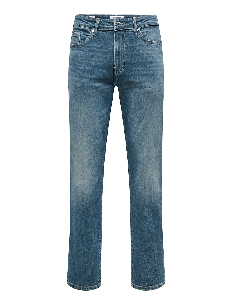 ONLY & SONS - ONSWEFT REGULAR 5750 EY BOX JEANS MU - regular jeans - medium blue denim - 0