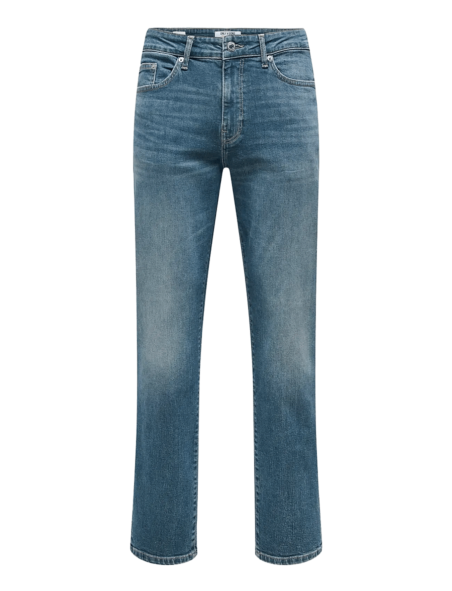ONLY & SONS - ONSWEFT REGULAR 5750 EY BOX JEANS MU - regular jeans - medium blue denim - 0