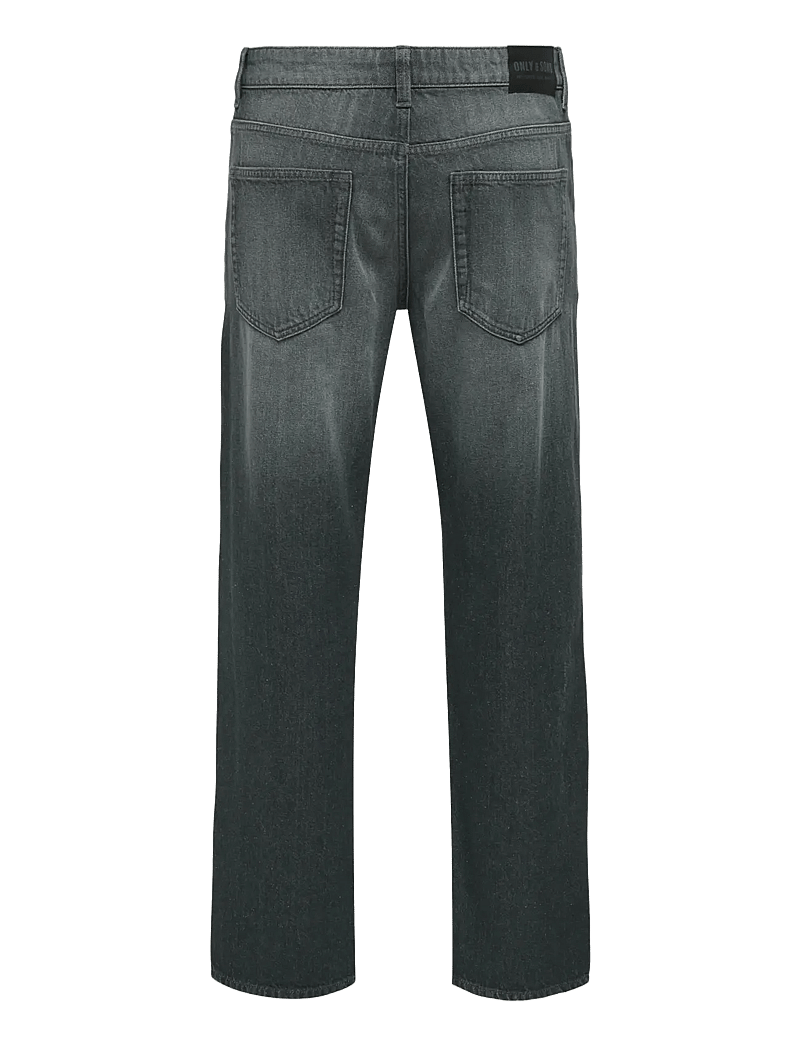 ONLY & SONS - ONSEDGE STRAIGHT 5751 BOX PIM JEANS MU - regular jeans - dark grey denim - 1