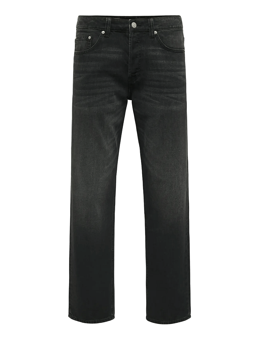 ONLY & SONS - ONSEDGE STRAIGHT 5751 BOX PIM JEANS MU - regular jeans - washed black - 0