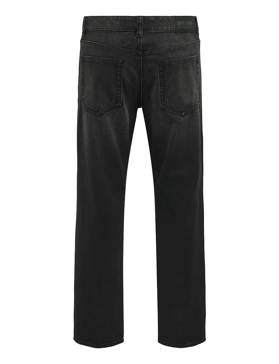ONLY & SONS - ONSEDGE STRAIGHT 5751 BOX PIM JEANS MU - regular jeans - washed black - 1