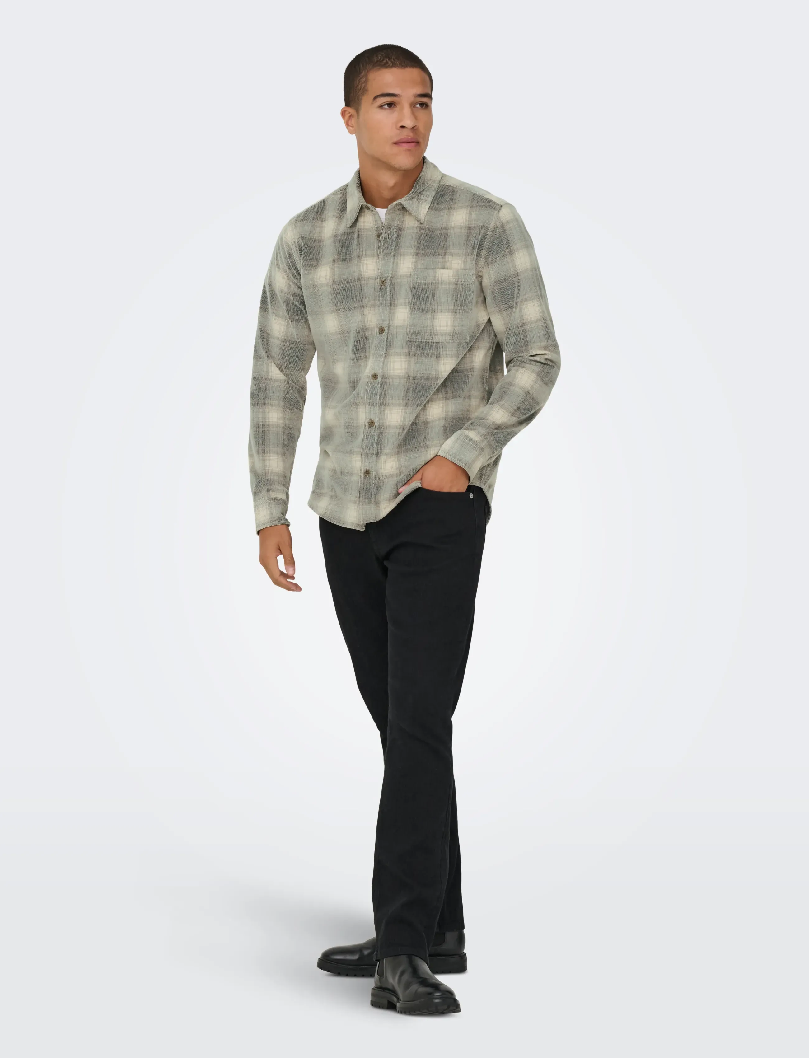 ONLY & SONS Onswilliam Cord Ls Shirt skjortor & blusar herr – bild 3