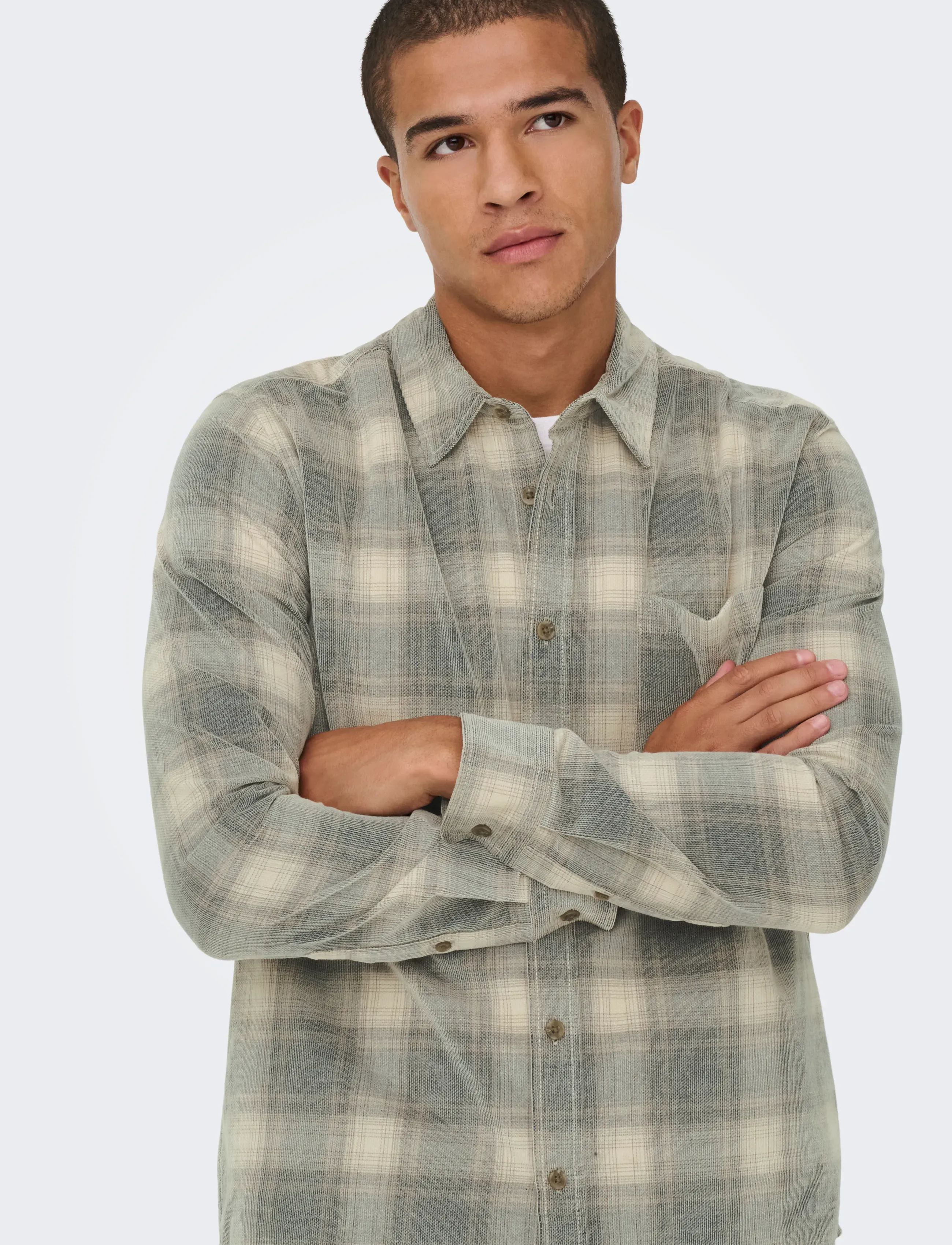 ONLY & SONS Onswilliam Cord Ls Shirt skjortor & blusar herr – bild 4