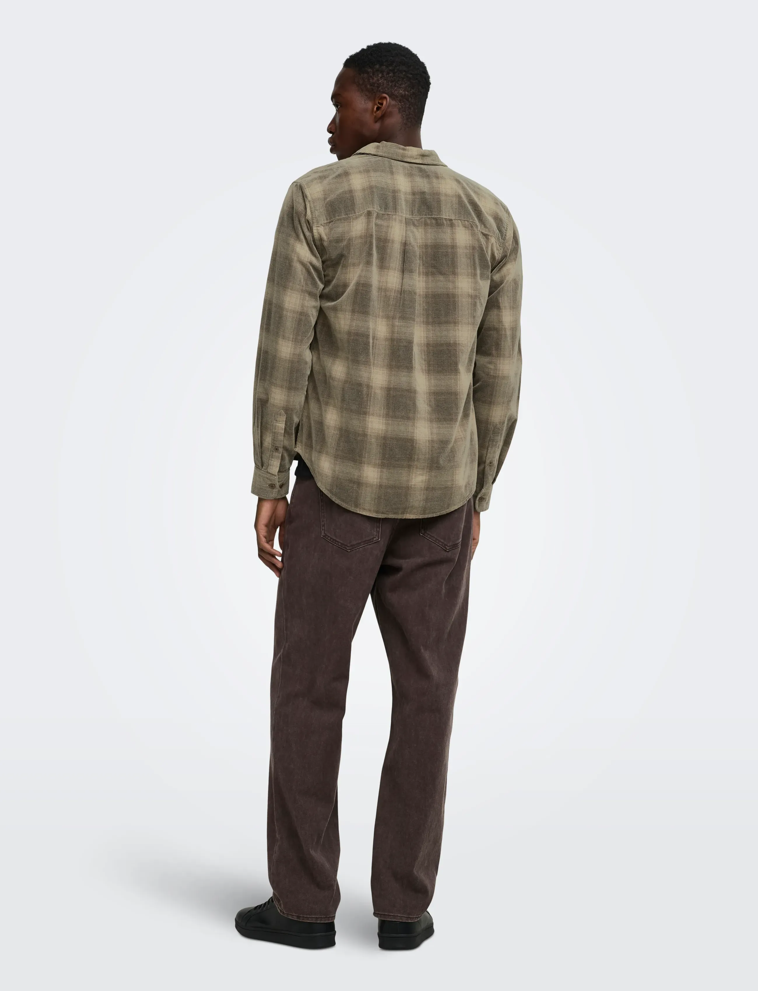 ONLY & SONS - ONSWILLIAM CORD LS SHIRT - checkered shirts - soft silt - 3