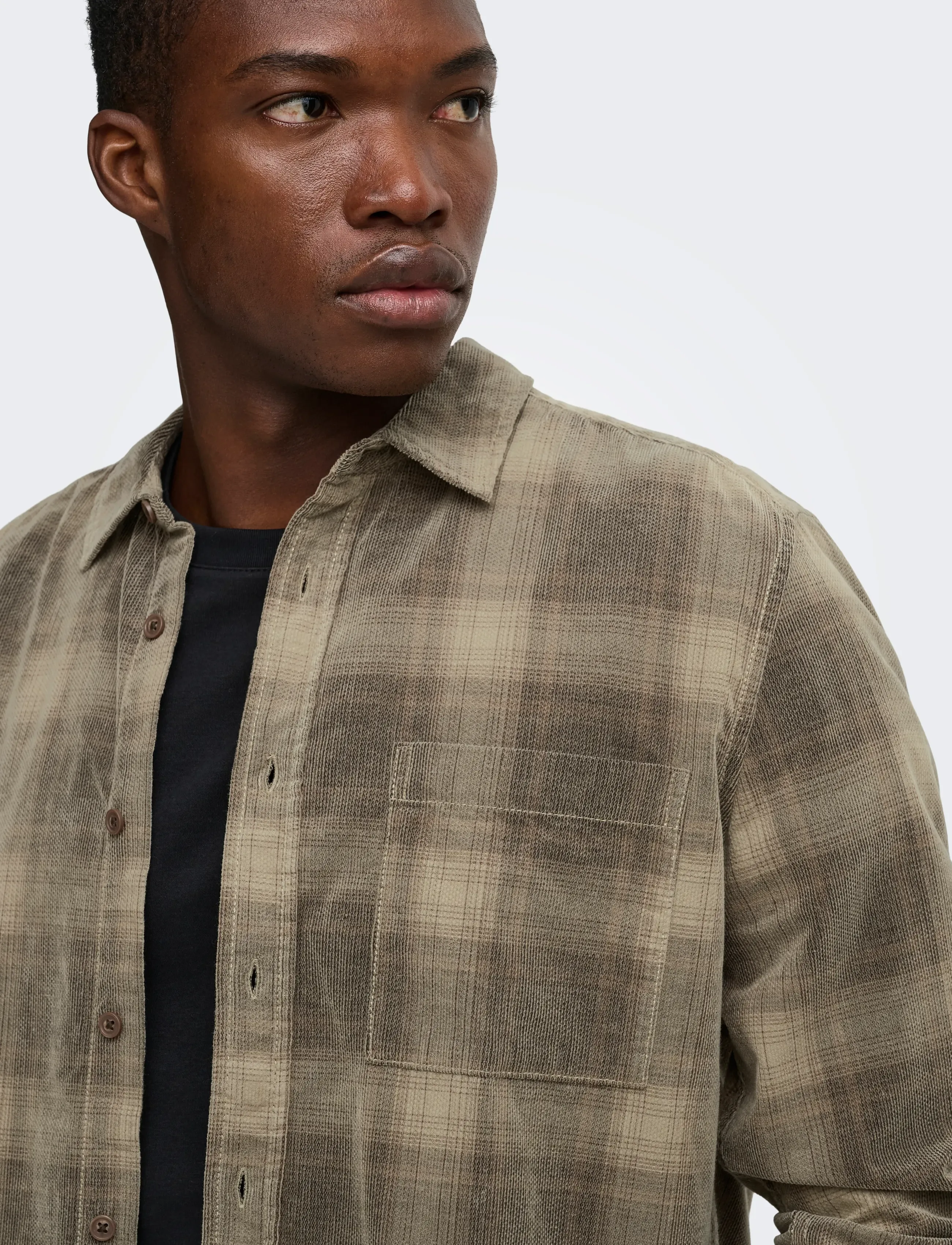 ONLY & SONS - ONSWILLIAM CORD LS SHIRT - checkered shirts - soft silt - 5