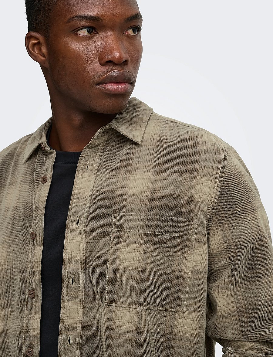 ONLY & SONS - ONSWILLIAM CORD LS SHIRT - checkered shirts - soft silt - 5