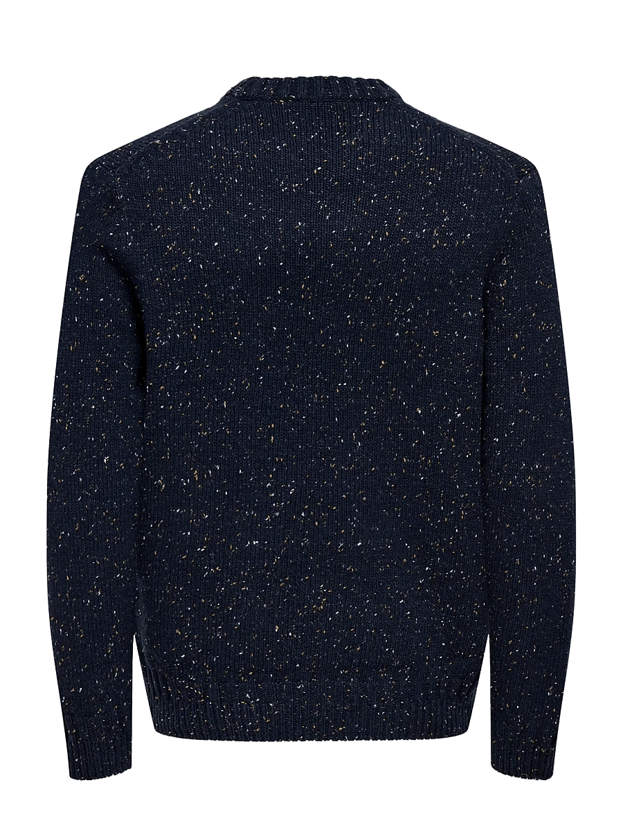 ONLY & SONS - ONSBIRKY REG NAP CREW KNIT - rundhals - dark navy - 2