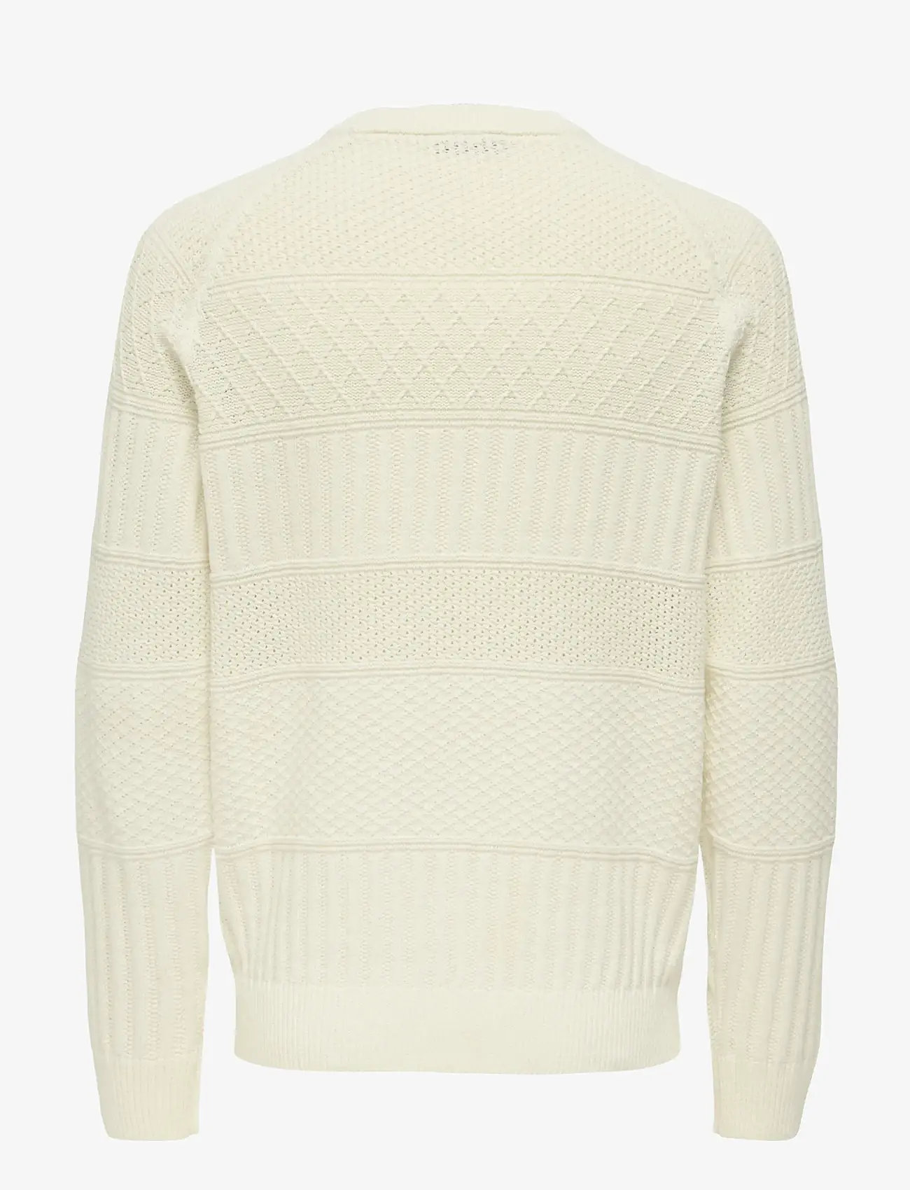 ONLY & SONS - ONSALKAN REG CREW KNIT - rundhalsad - cloud dancer - 2