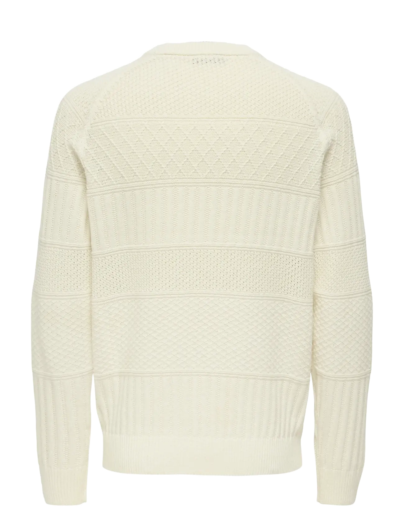 ONLY & SONS - ONSALKAN REG CREW KNIT - rundhalsad - cloud dancer - 2