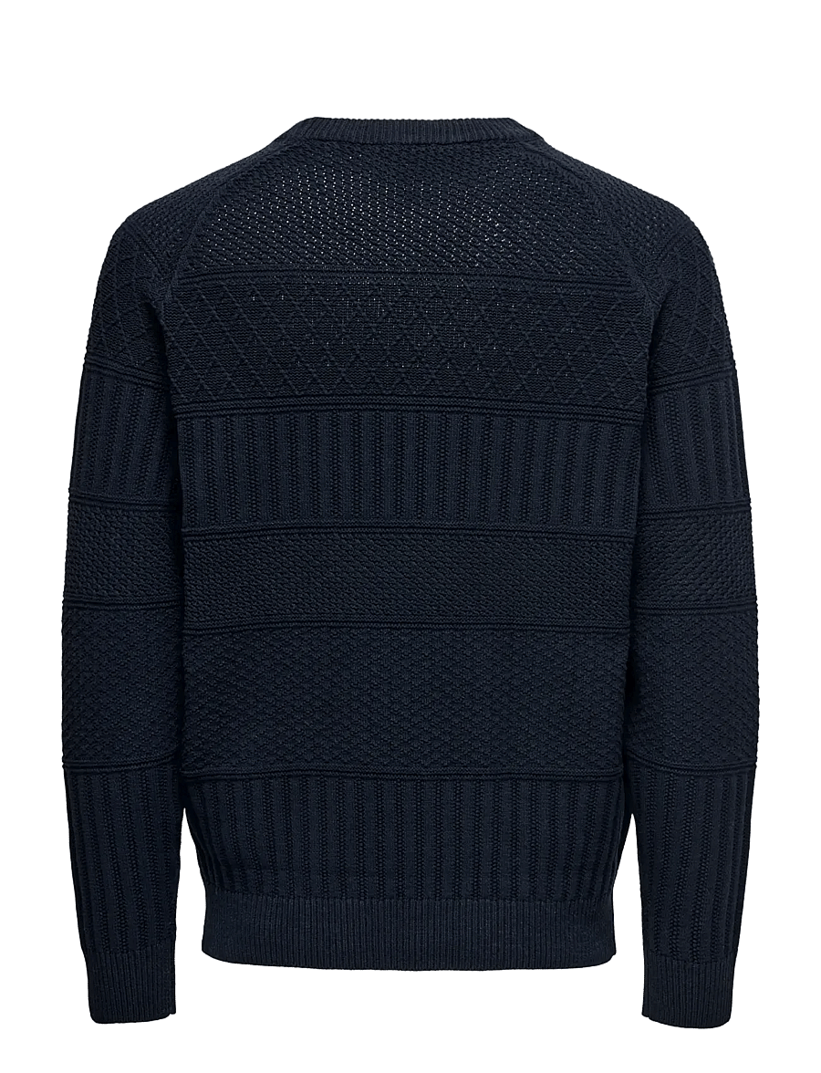 ONLY & SONS - ONSALKAN REG CREW KNIT - rundhals - dark navy - 2
