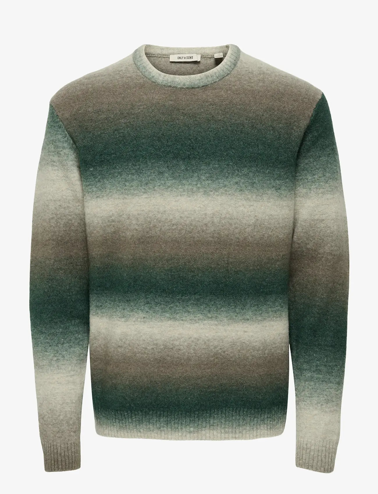 ONLY & SONS - ONSBERTIL REG LS CREW KNIT - okrągły dekolt - darkest spruce - 1