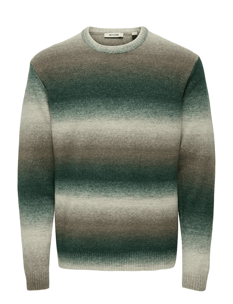 ONLY & SONS - ONSBERTIL REG LS CREW KNIT - rundhals - darkest spruce - 1