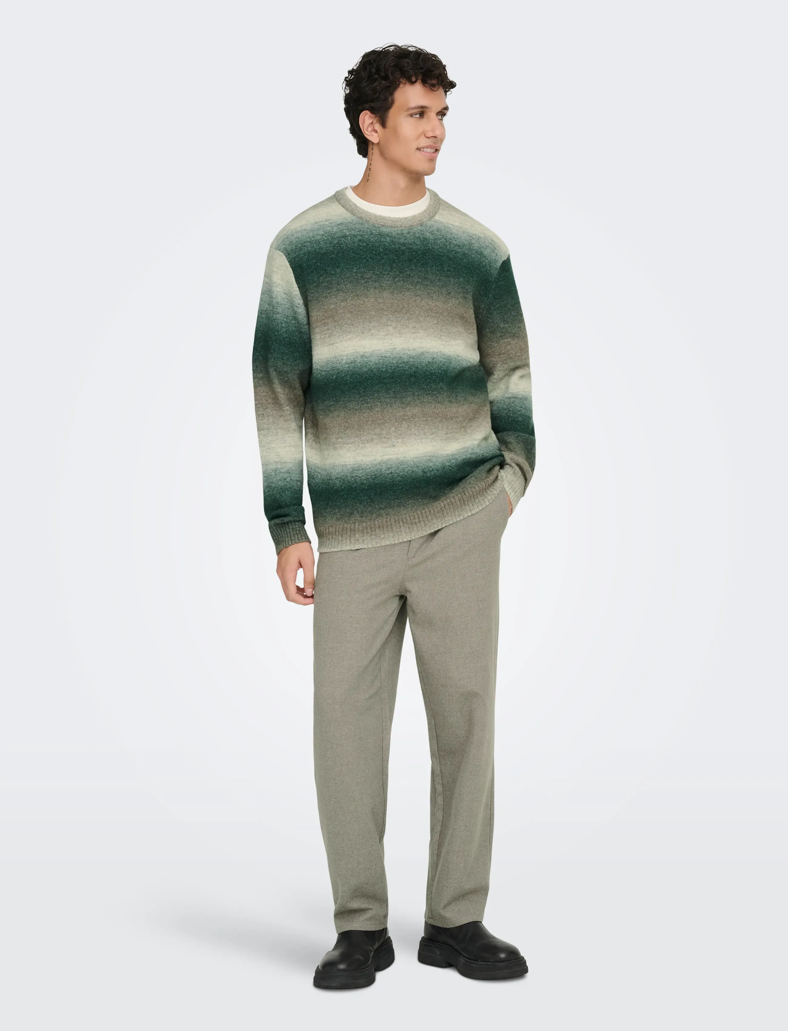 Onsbertil Reg Ls Crew Knit