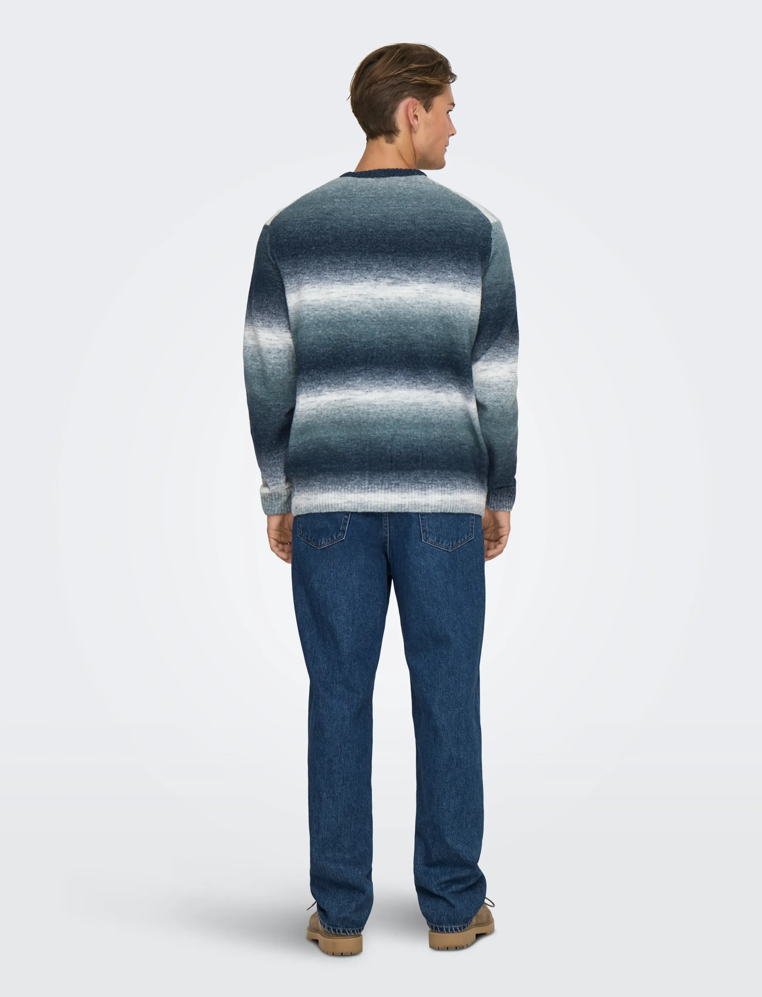 ONLY & SONS - ONSBERTIL REG LS CREW KNIT - laveste priser - dark sapphire - 3