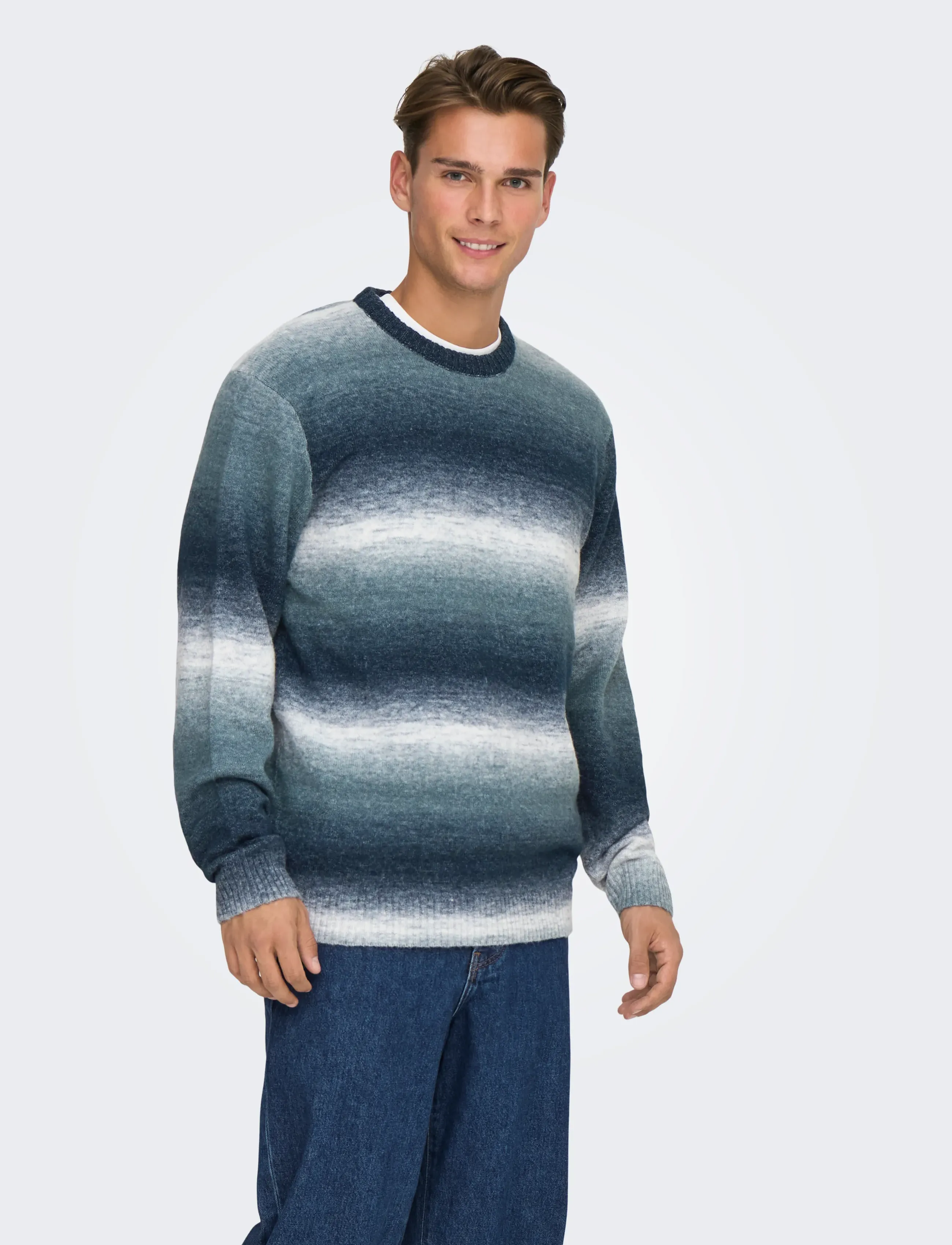 ONLY & SONS - ONSBERTIL REG LS CREW KNIT - laveste priser - dark sapphire - 5