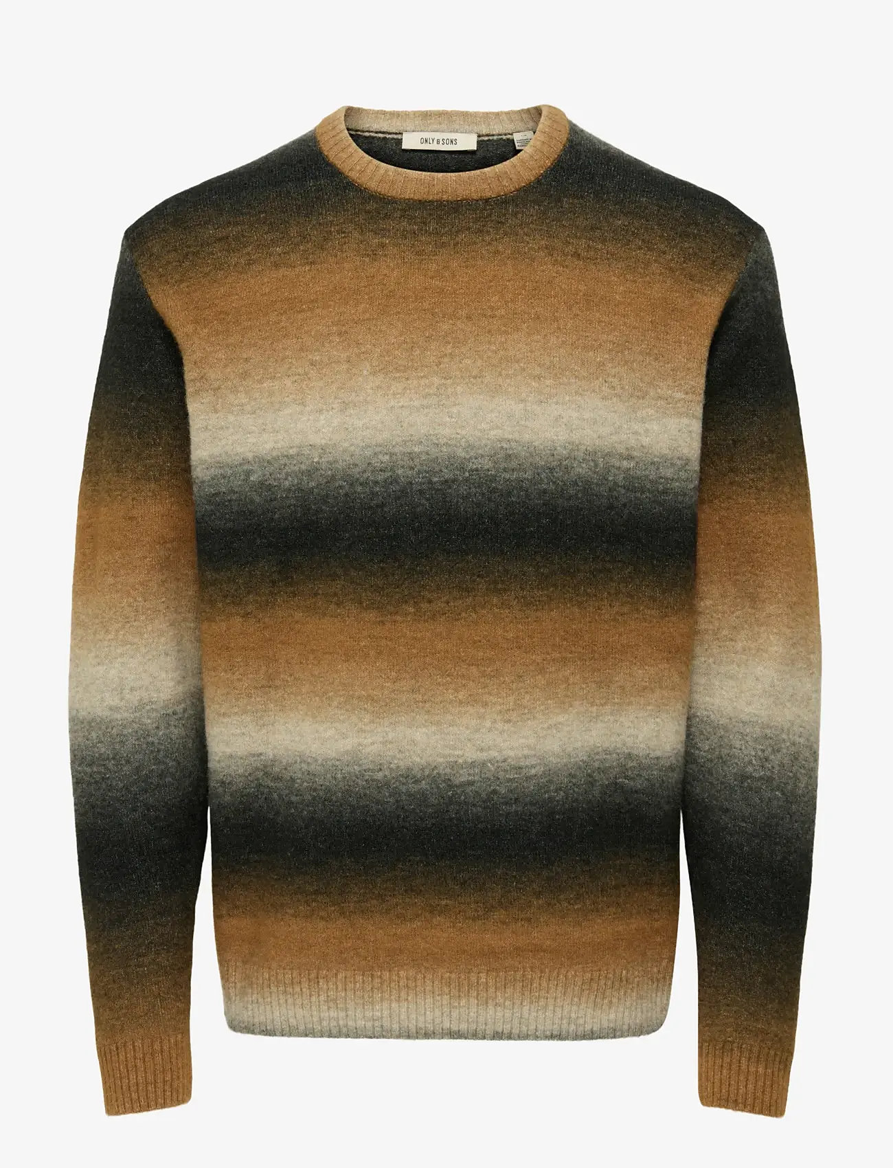 ONLY & SONS - ONSBERTIL REG LS CREW KNIT - rundhalsad - silver lining - 0