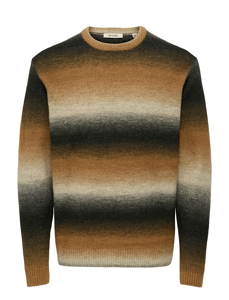 ONLY & SONS - ONSBERTIL REG LS CREW KNIT - rundhals - silver lining - 0