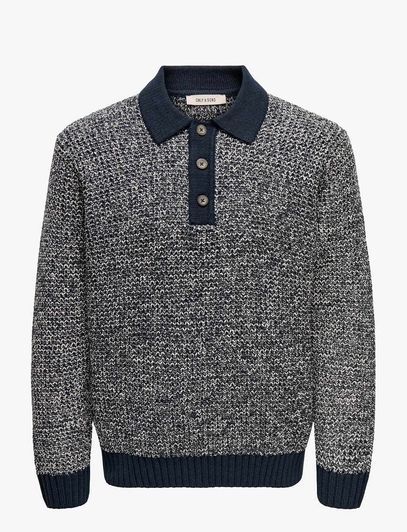 ONLY & SONS - ONSALF RLX STRUCTURE POLO KNIT - stickade pikéer - dark sapphire - 0