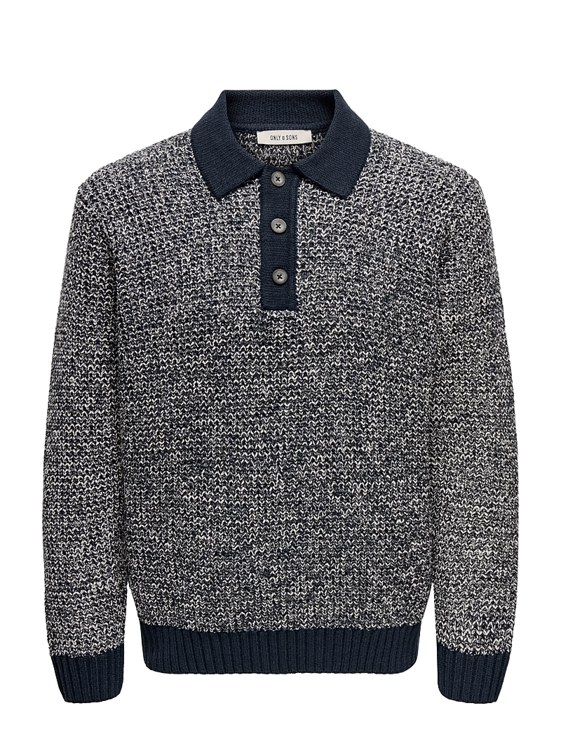 ONLY & SONS - ONSALF RLX STRUCTURE POLO KNIT - polostrik - dark sapphire - 0