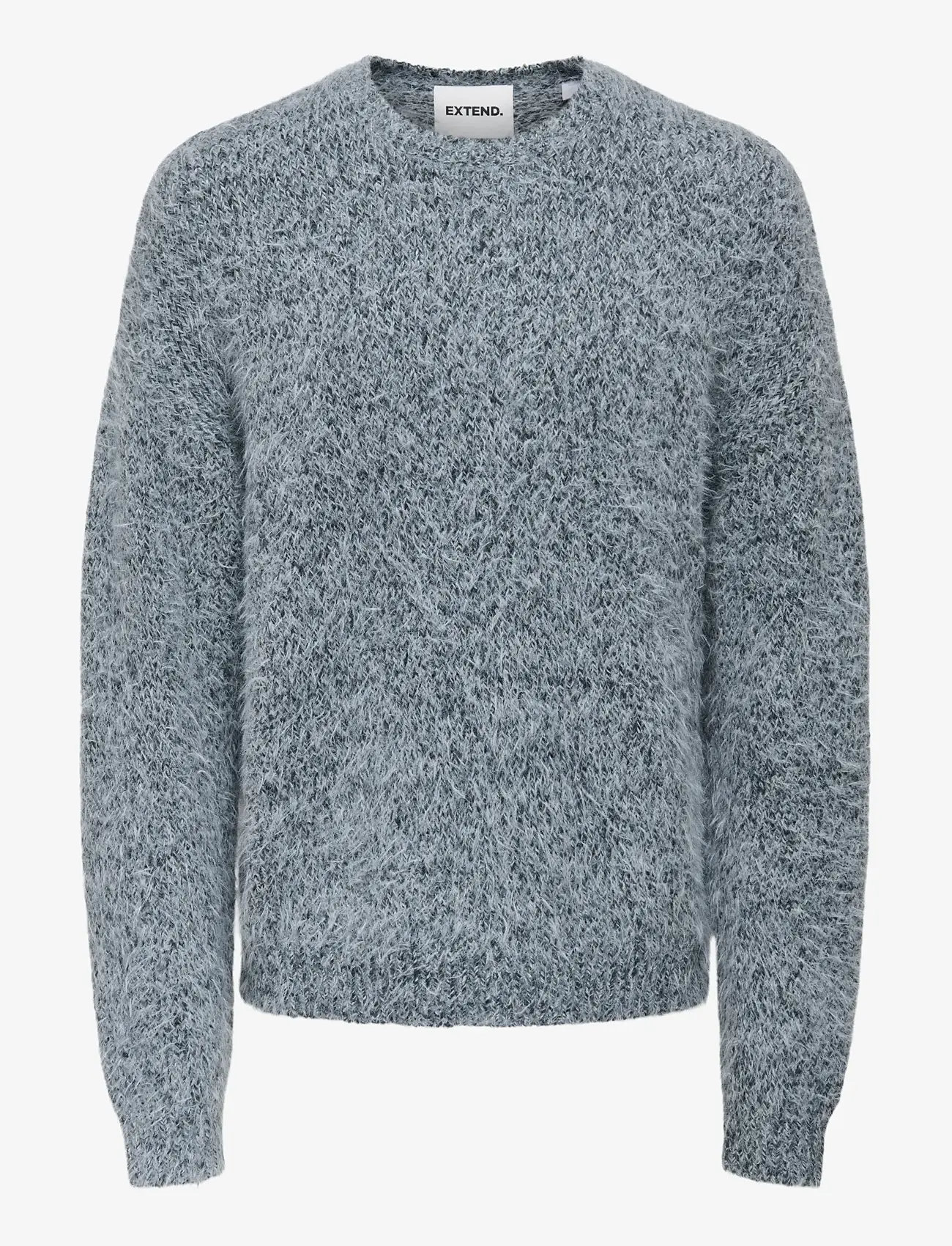 ONLY & SONS - ONSNOAH DS CROP LS CREW KNIT EXTND - okrągły dekolt - medium grey melange - 0